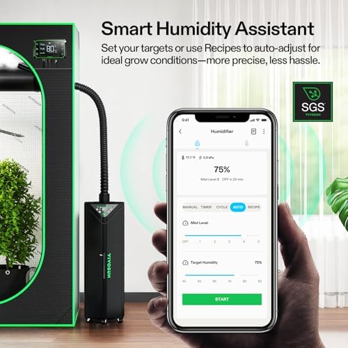 VIVOSUN AeroStream H19 Intelligent Environmental 19L Humidifier with Temp & Humidity Probe, Top Control Panel, Smart Remote Control, Designed Specifically for Use with Grow Tents - Image 4