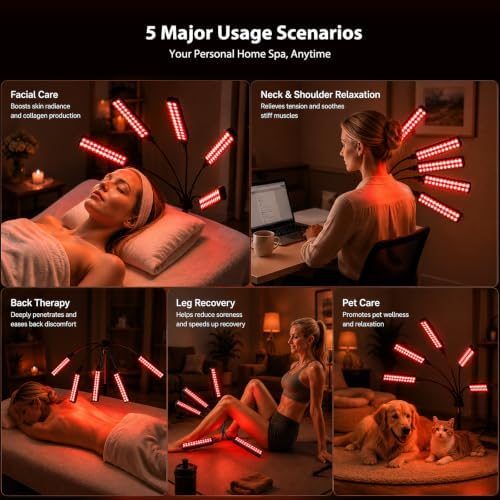 Red Light for Face and Body, Infrared Light Therapy Lamp with Stand Led 660nm Red Light-Therapy& 850nm Infrared Light Device - Image 6