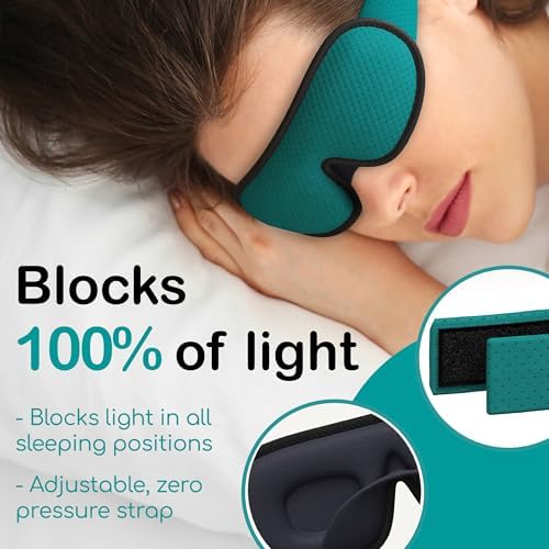 Medi Grade Sleep Mask Cotton Eye Mask with 3D Memory Foam for Sleeping (Pack of 3) - Image 3