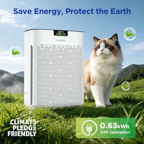 MOOKA Air Purifier for Home Bedroom Large Room 2200 Ft², True HEPA Filter - Image 6