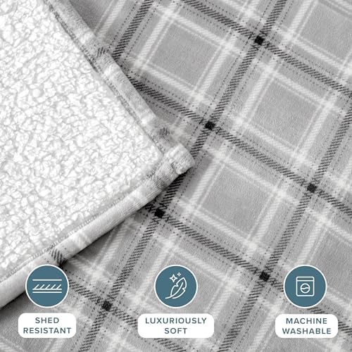 Bare Home Sherpa Fleece Blanket (Twin/Twin XL, Glencoe Tartan Plaid) - Image 2