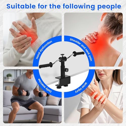 Arm Bike for Physical Therapy, Hand Bike Pedal Exerciser, Portable Arm Exercise Equipment for Arm and Shoulder Workout, Desktop Clamp Design, Suitable for Tabletops 0.4-1.95 in Thick - Image 3