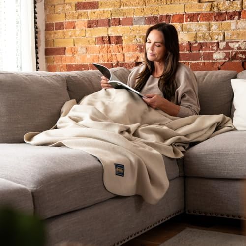Arcturus Bighorn 100% Virgin Wool Blanket | Heirloom-Quality Wool Bedding for Home & Cabin | Warm, Thick & Durable (Twin Size, Ivory) - Image 4