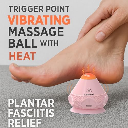 VibeHeat Mini – Heated Vibrating Massage Ball with Suction Base, 2 Heat & 2 Vibration Modes, Deep Tissue Trigger Point Massager for Back, Neck, Feet, Muscle Relief - Image 2