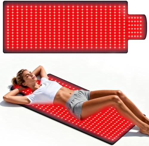 LITDUCK Body Red Light Therapy Mat, Eligible Red Light Therapy Blanket, 2in1 LEDs(660nm& 850nm), Premium Leather, Adjustable Timer & Intensity by LITDUCK