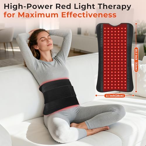 Red Light Therapy Mat for Body, 2 in 1 (660nm & 850nm) Red Light Therapy Pad, Adjustable Timer & Intensity, 20.5"x11" - Image 4