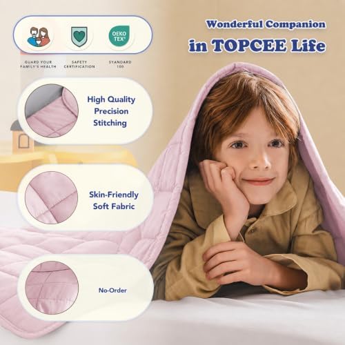 Topcee Weighted Blanket (3 lbs, 36" x 48") Cooling Throw Heavy Blanket for Sleeping Apply to 20-40 lbs, Soft Thick Breathable Blanket with Glass Bead, Easy Care - Image 4