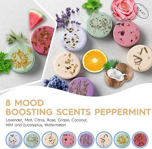 Shower Steamers Aromatherapy Mothers Day Gifts 8 Pack Shower Bombs Fruit Scents with Essential Oils, Birthday Gifts for Girlfriend, Her, Men, Mom, Teens, Self Care Relaxation Home SPA Stress Relief - Image 3