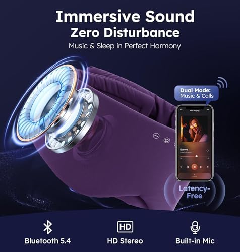 Luxury Bluetooth 5.4 Sleep Mask for Adults - Ice Fiber Cooling & HD Sound, 100% Light Blocking Adjustable Eye Cover for Travel & Side Sleepers - Soft Sleep Headphones with 10H Playtime - Image 3