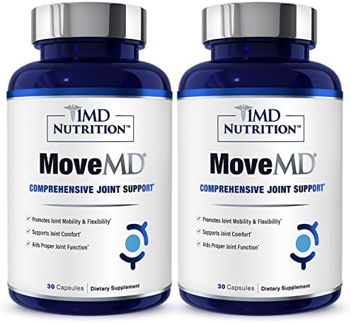 1MD Nutrition MoveMD - Joint Health Supplement - Doctor Formulated | with Collagen, Astaxanthin, and More | 30 Capsules (2-Pack) by 1MDNutrition