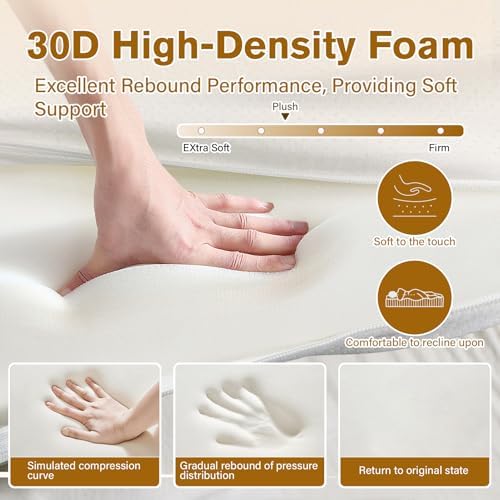 Massage Bed Topper 73x29x2 Inch Lash Bed Foam Topper with Removable Cover and Elastic Bands Non-Slip Massage Table Pad for Spa Lash Extensions Salon - Image 4