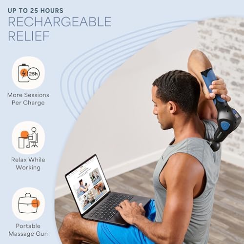 LifePro DynaFlex Percussion Massage Gun, Rotating Arm, 10 Heads, 16 Speeds - Image 5
