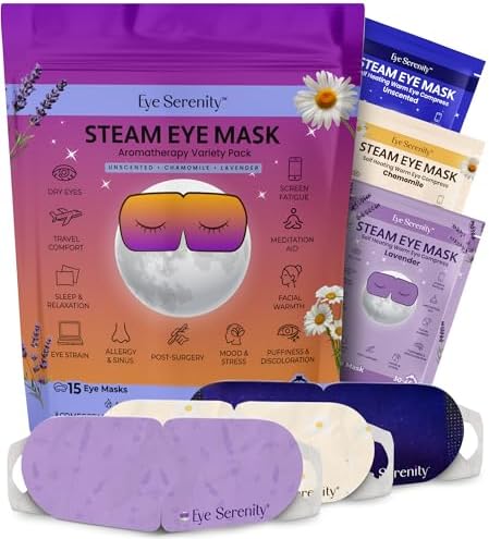 Eye Serenity Steam Eye Mask, Heated Eye Mask Fast Relief for Stye, Variety by LureEssentials