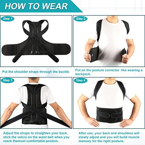 Back Brace Posture Corrector for Women and Men, Relief for Waist, Back and Shoulder Pain, Adjustable and Breathable, Improve Posture XXL(42"-48") - Image 6
