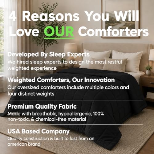 HomeSmart Queen Size Weighted Comforter 20 lbs, Light Calming Pressure - Image 5