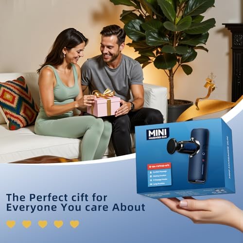 Mini Massage Gun, Massage Gun with Heat, Compact Lightweight Portable Travel Size Deep Tissue Percussion Small Massage Gun for Muscle Recovery with Carry Case - Image 6