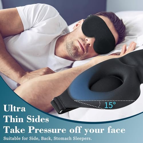 ZGGCD Sleep Mask for Side Sleeper, Light Blocking Eye Mask for Women Men - Image 3