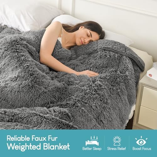 Cottonblue Plush Sherpa Weighted Blanket for Adult 20lbs Queen Size 60"x80" - Image 2
