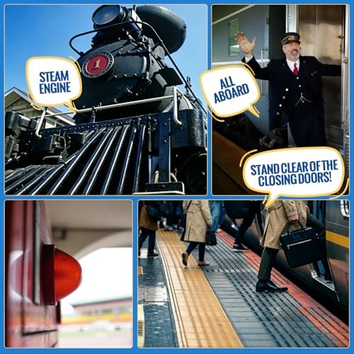 Train Sound Effects Machine - 20 Sounds - Gifts for Teen Boys and Girls,Train Whistle for Kids & Adults,3-Level Volume Control,for 3-16 Year Old Boys,Cool Gadgets(Blue, Batteries NOT Included) - Image 2