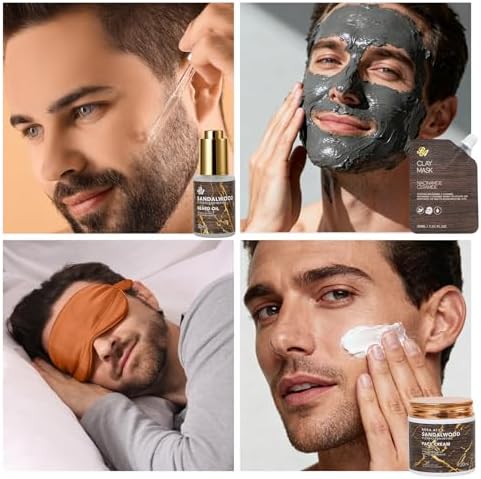 36 Pcs Gifts For Men, Sandalwood Bath & Body Gift Basket,Beard Grooming Set - Image 7