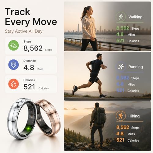 Yihou Smart Ring for Men Women, Health & Fitness Tracker, Ultra-Thin 6.3mm - Image 6