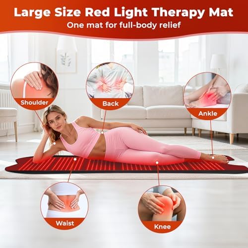 Red Light Therapy for Body, Eligible Red Light Therapy Pad, Dual Chip Grade (660nm & 850nm) Light Therapy Mat with Timer Remote Control, 76.8''x39.4'' - Image 2