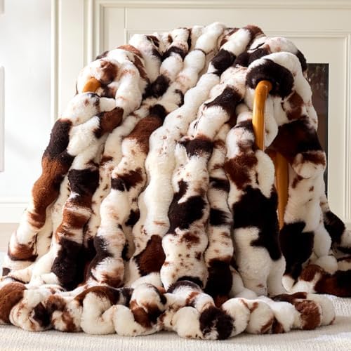 Anysay Faux Fur Throw Blanket, 1000GSM Fluffy Soft Bubble Blanket 60''*80'' by Unknown