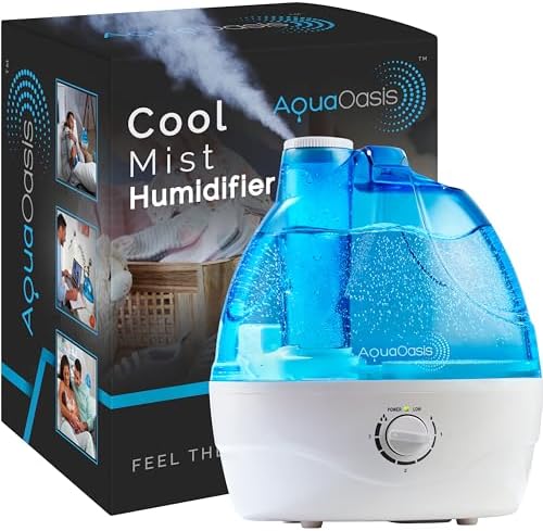 AquaOasis Cool Mist Humidifier 2.2L for Bedroom & Nursery by 3DGreetingCards