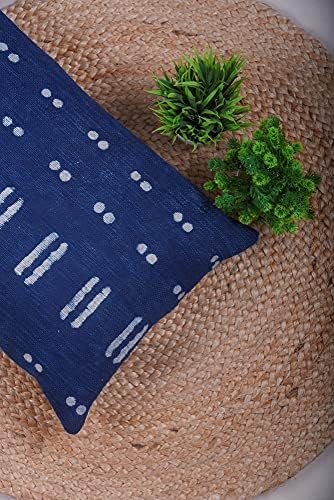 Trade Star Cushion Cases Decorative Spring Cushion Cover for Sofa 100% Cotton Throw Pillow Cover for Living Room Modern Farmhouse Accent Pillow Cases (Indigo Blossom 12X24 INCHES) - Image 4