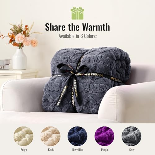 Uttermara Weighted Blanket for Adults Twin Size 15lbs 48x72 inches, Dual Sided Soft Jacquard Sherpa Weighted Blankets, Thick Heavy Blanket for Sleeping and Calming, Dark Grey - Image 6