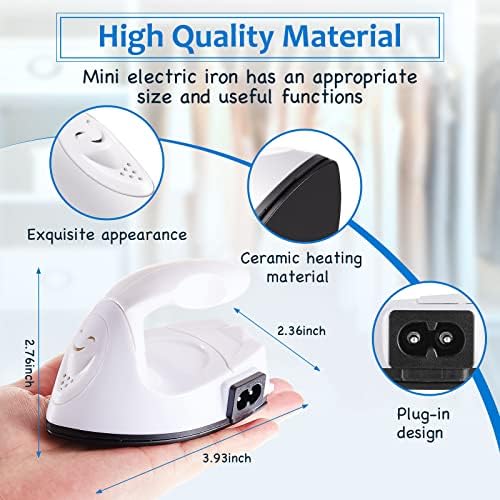 Honoson Mini Craft Iron with Charging Base Tiny,White - Image 2