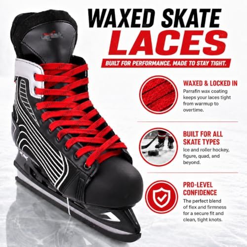 Rollerex Gladiator Waxed Skate Laces (Multiple Size & Color Options) - Quad, Ice, Roller, More - Image 2