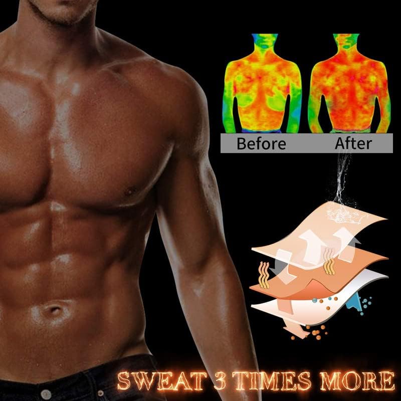 SHAPERIN Men Neoprene Sauna Zipper Waist Trainer Vest Tank Top Trimmer Body Shaper - Image 3