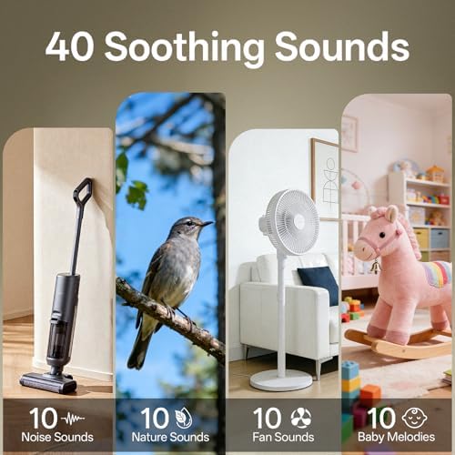 Hotmoon Sound Machine for Sleep, Cocoon 2, 40 Sounds, Dual-Speaker, Plug in - Image 2