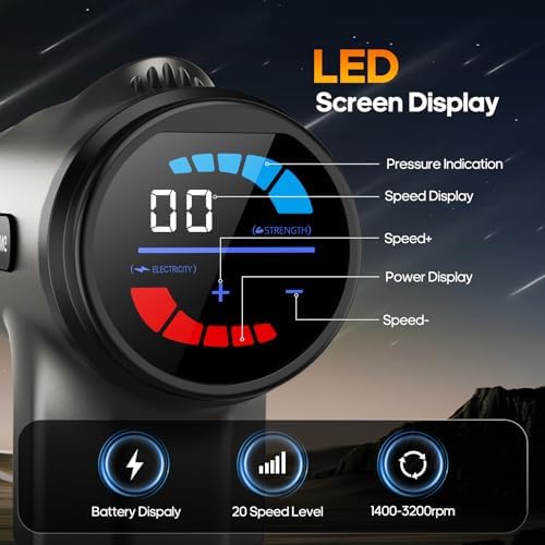 Massage Gun with Heat Massager Deep Tissue Muscle Massager Gifts for Men - Image 3