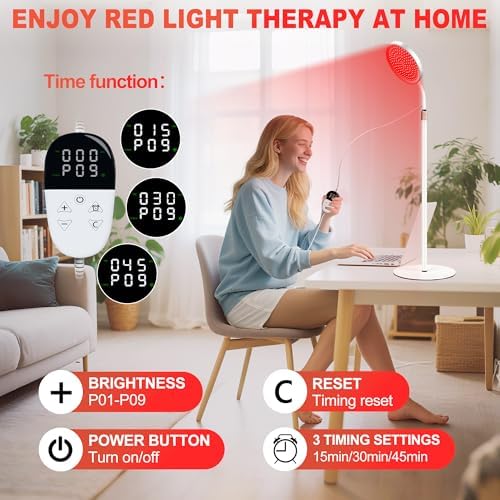 LanSuper Red Light Therapy for Face & Body, Red Infrared Light Therapy Lamp - Image 5