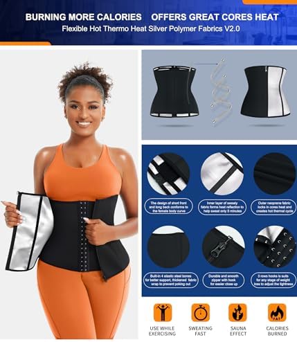TrainingGirl Waist Trainer for Women Working Out Trimmer Sweat Belly Band - Image 2