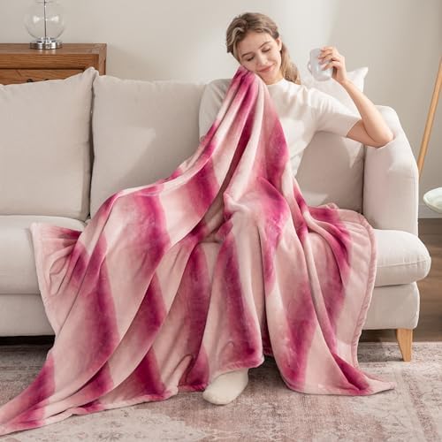Berkshire Blanket-Classic Heavyweight Soft Printed VelvetLoft® Plush Throw Blanket, Cozy and Fuzzy, Purple Pitch, 50in x 70in - Image 2