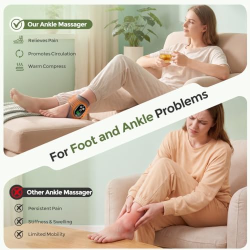 Foot Massager for Neuropathy Pain Relief Ankle Heating Pad with Massage - Image 4