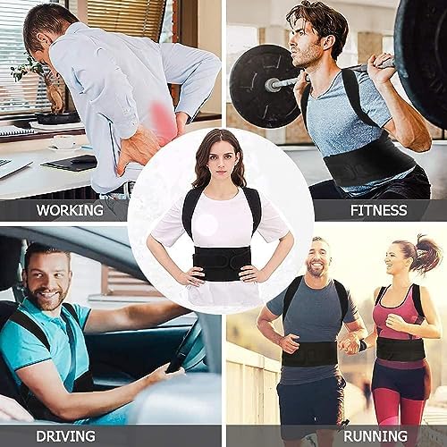 Posture Corrector for Women and Men, Adjustable Back Straightener Posture Corrector,Upper Lower Back Brace Support Belt for Men Women Body Neck Shoulder Trainer (M, Black) - Image 6