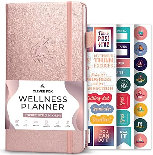 Clever Fox Wellness Planner & Food Journal Small Rose Gold by CleverFox