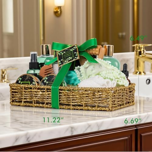 Eucalyptus Bath & Body Gift Basket, Self-Care Set for Women & Men Spa Gift - Image 7