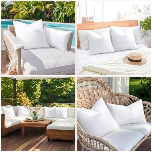 Artscope 28x28 Outdoor Pillow Inserts, Synthetic Down Waterproof Throw Pillow Inserts (Pack of 2), Decorative Outdoor Pillows for Couch Sofa Bed Patio Furniture - Image 6