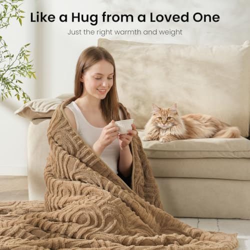Drewin Weighted Blanket Queen Size 15lbs for Adults,Brown,60 x 80 inches - Image 4
