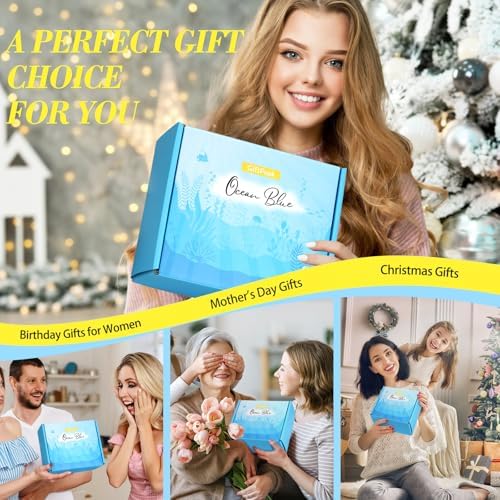 Birthday Gifts for Women, Ocean Scented Relaxing Spa Gift Baskets for Women Mom Her Wife Sister Friends Coworker Employee, Self Care Bath and Body Gift Set for Mothers Day Birthday Inspirational Gift - Image 7