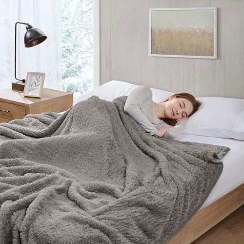 Woolrich Burlington Berber Blanket Super Soft, Cozy Lightweight Cover with Luxurious Velvet Binding, Modern Trendy All Season Bedspread Bedding-Set, Full/Queen: 90x90, Grey - Image 3
