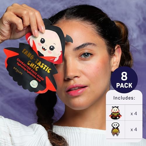 SpaLife Beauty Halloween Face Mask Hauntingly Chic Bundle | Korean Facial Masks | Boos Basket Ideas Face Mask Set | Halloween Gifts for Women & Teens | Facial Sheet Masks | 8 Pack - Image 5