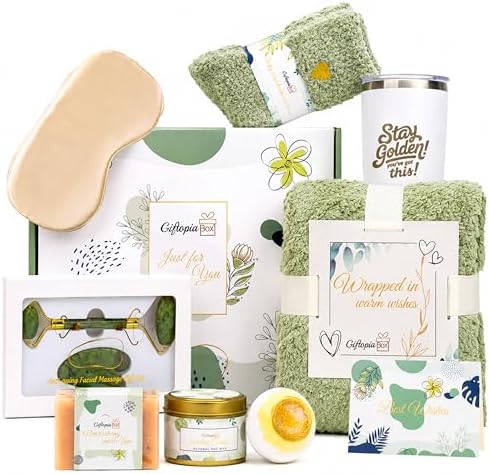 Gift Set Women, Get Well Gifts Women, Gift Basket Womens, Care Package Womens, Self Care Gifts Woman, Birthday Gift Box Woman, Spa Gifts for Her, Hug Box for Her by GiftopiaBoxCo