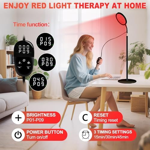 LanSuper Red Light Therapy for Face & Body, Red Infrared Light Therapy Lamp - Image 5