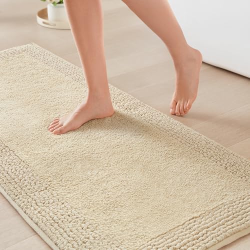 Madison Park Splendor Reversible 100% Cotton Bath Runner, 24 x 60, Natural by MADISONPARK